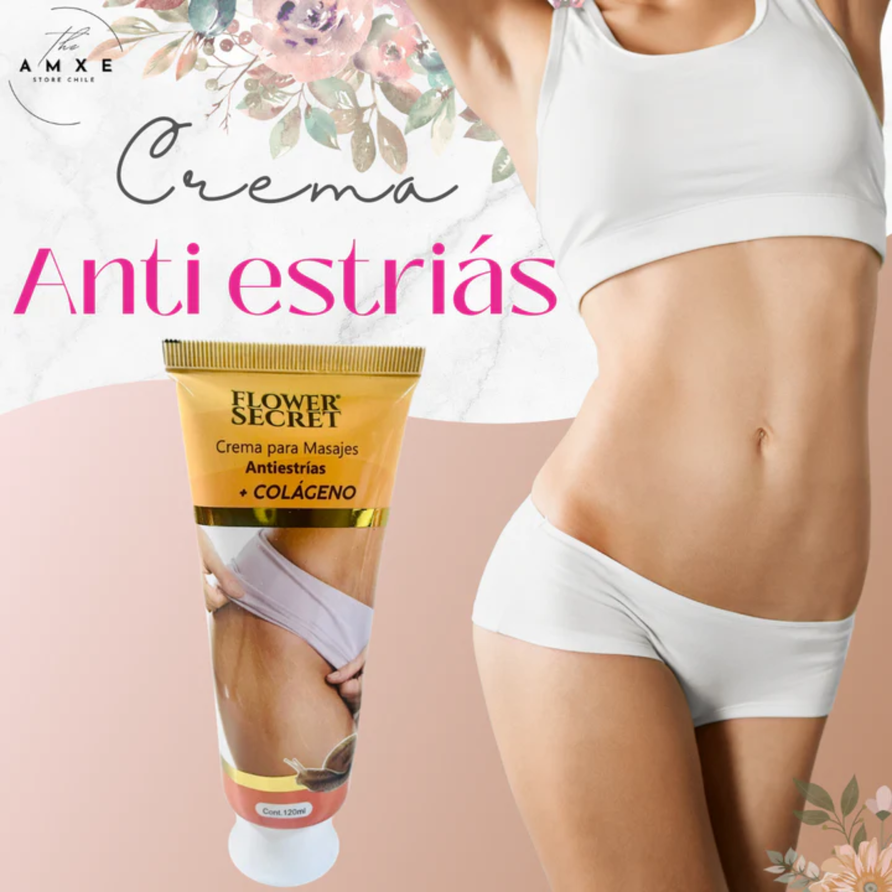 Crema Antiestrías Colágeno Para Masajes